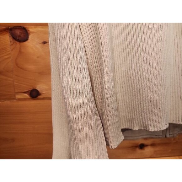 Coldwater Creek Women Size 20 Tan Cable Knit Wool Suede Leather Zip Jacket - Picture 10 of 10